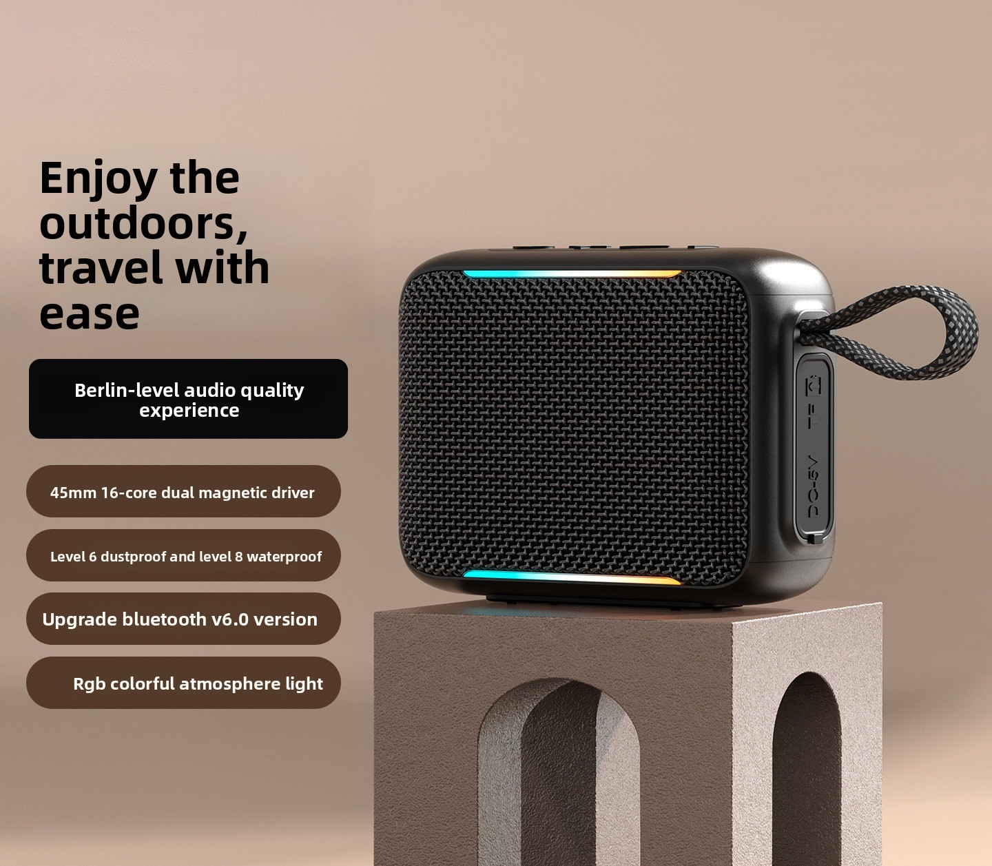 Portable Bluetooth Speaker Waterproof Ipx7 - Nieuwe draagbare waterdichte Bluetooth-basspeaker voor buitengebruik,