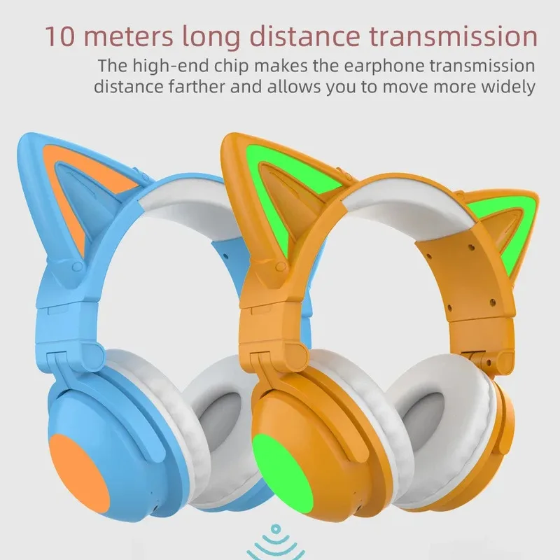 Cat Ear Bluetooth Headset Led - Nieuwe ZW068 Bluetooth5.0 hoofdtelefoon draadloze headset