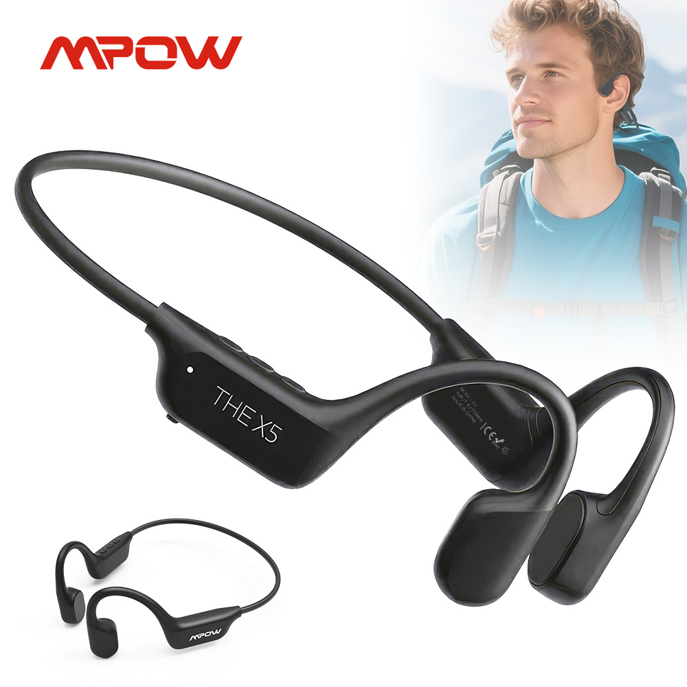 Open Ear Air Conduction Headphones - Mpow X5 Beengeleidingshoofdtelefoon Open-oor hoofdtelefoon Bluetooth