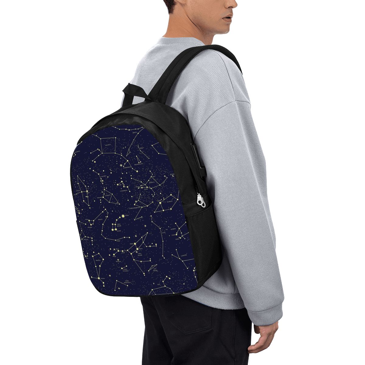 Laptops - Nachthemel Gouden hemelsterren Zodiac Constellaties Rugzak