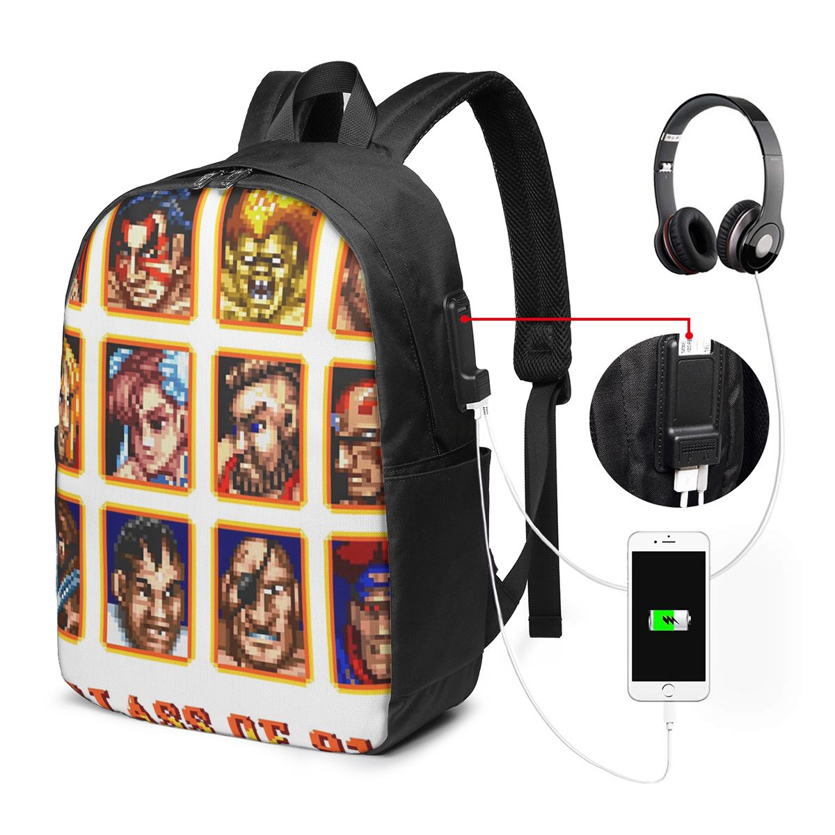 Laptops - Defeated Portraits Super Street Fighter Rugzak