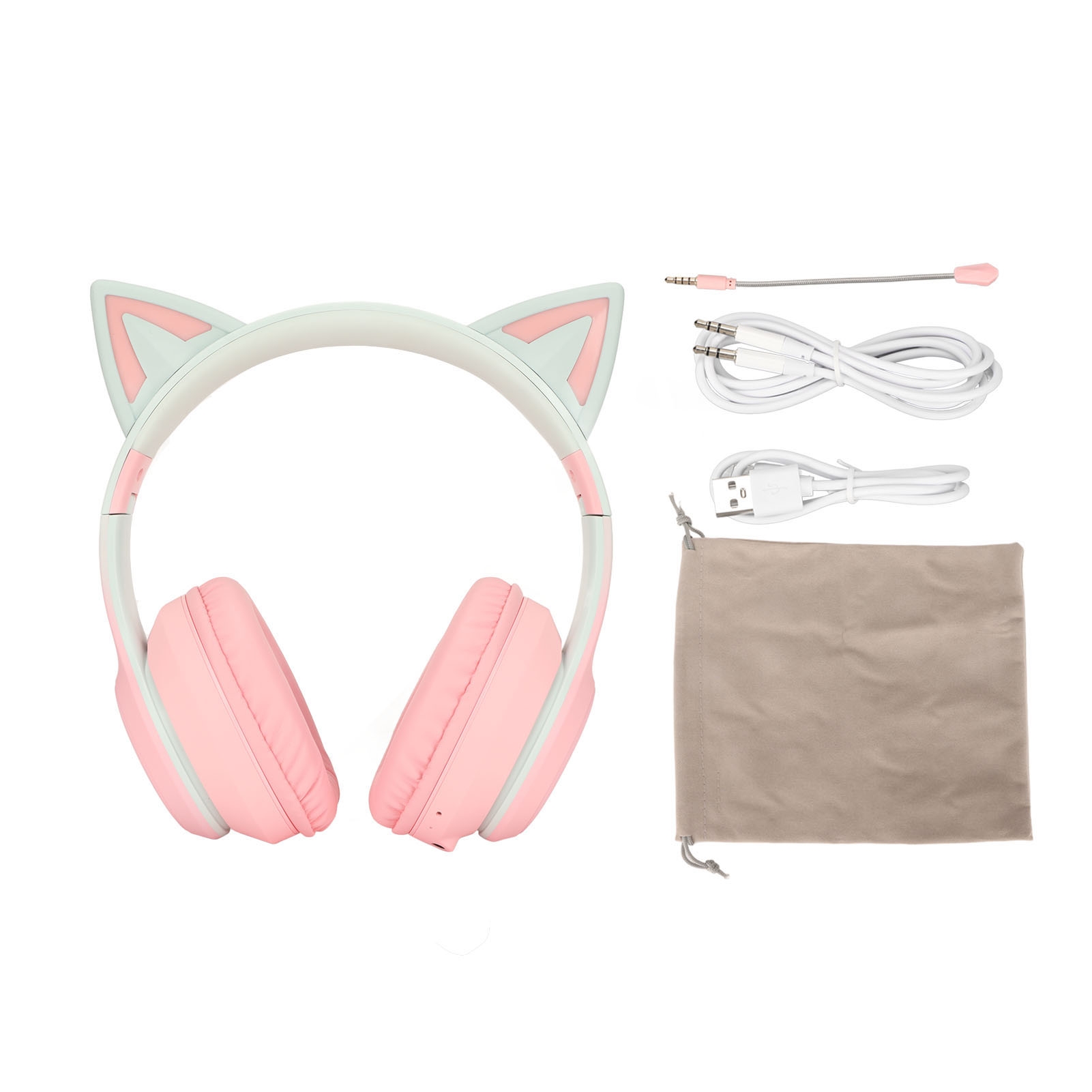 Cat Ear Bluetooth Headset Led - Cat Ear Bluetooth-gaminghoofdtelefoon Draadloze opvouwbare muziekheadset