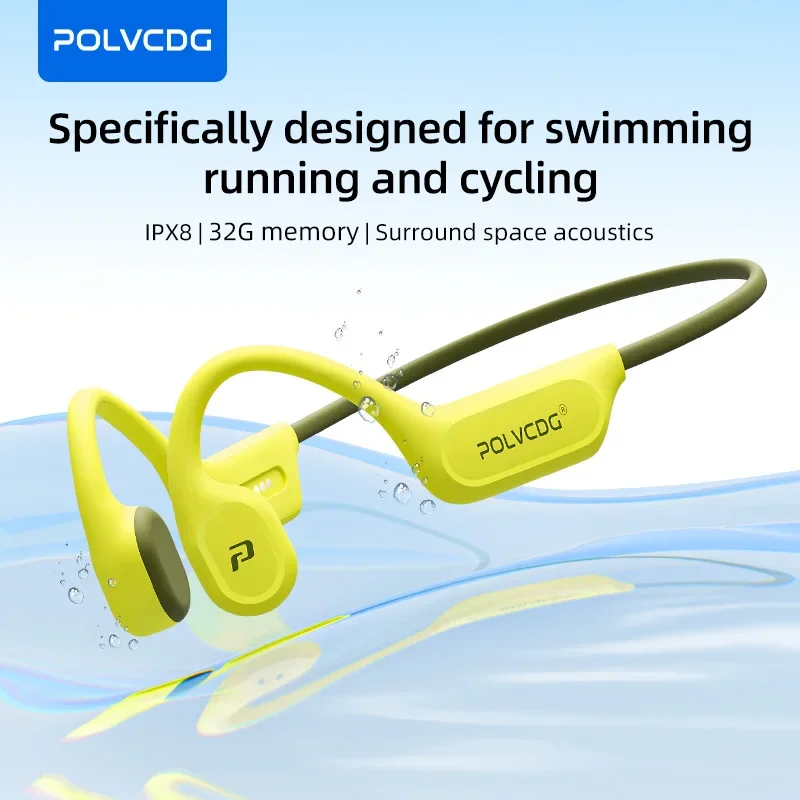 Type C Wired Earphones With Mic - POLVCDG X9 Beengeleiding Oordopjes voor Zwemmen