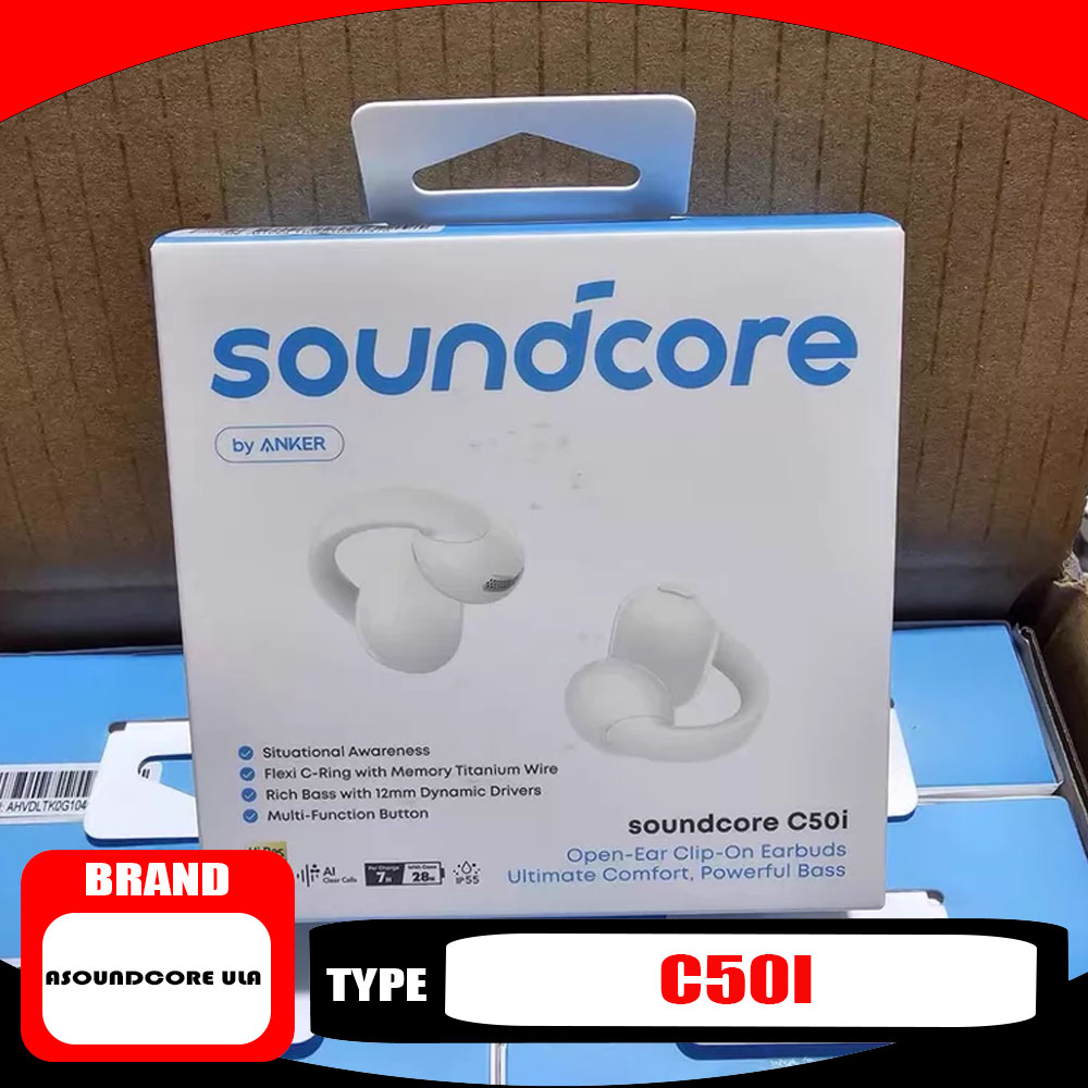 Open Ear Air Conduction Headphones - Soundcore C50i Oordopjes met oorclip, draadloze