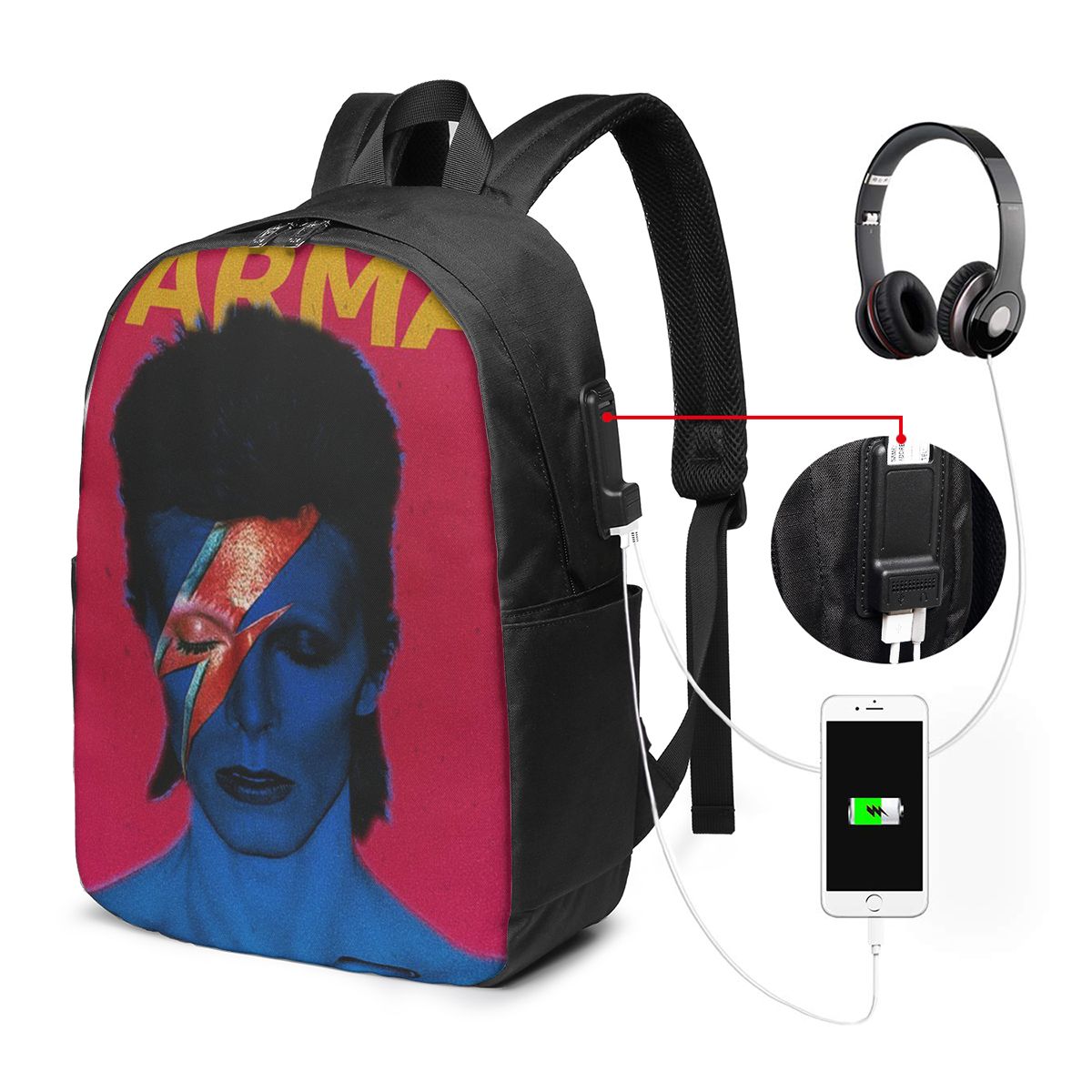 Laptops - Davids Bowied Rugzak Reisnotebooktas Computer Student
