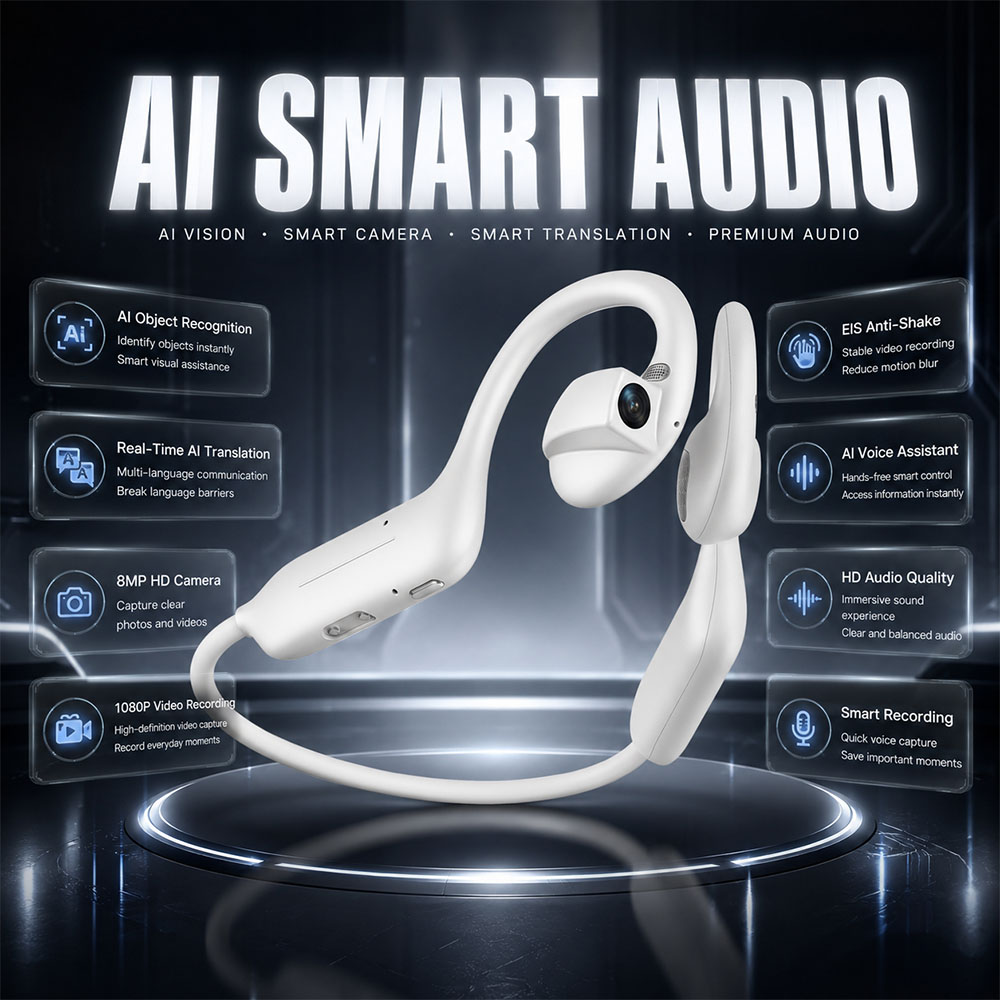 Headphones - NIEUWE 1080P UHD Bluetooth-oortelefoons 800W camera