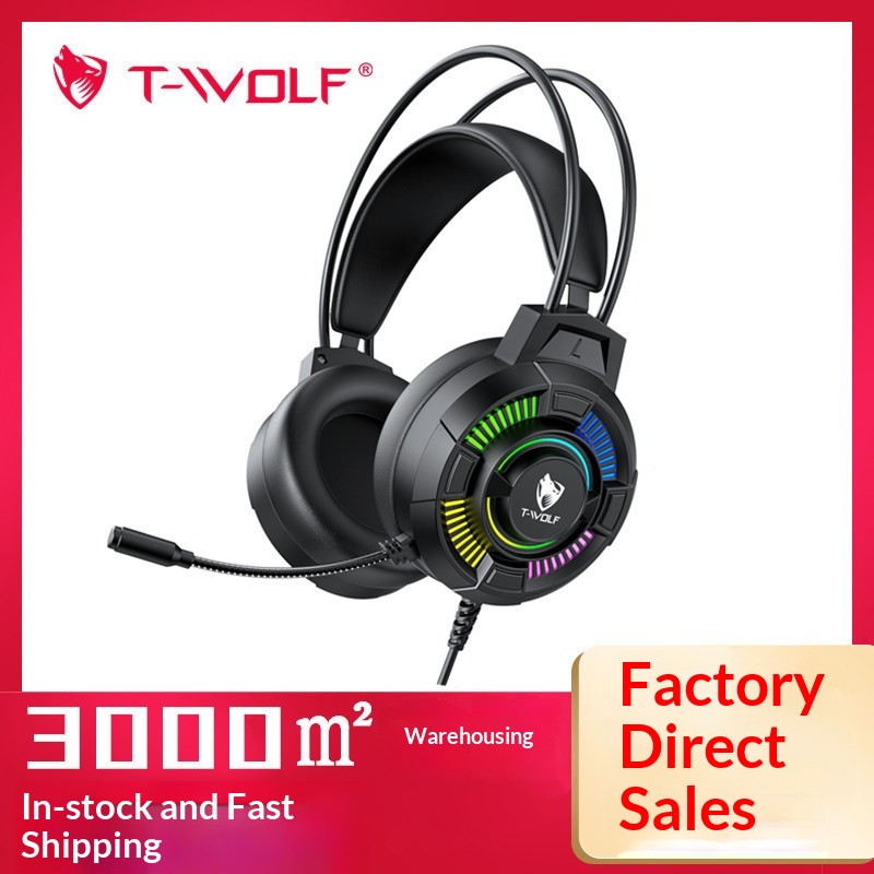 Gaming Headset With Mic Rgb - T-Wolf H140 Gaming Headset Bedraad Rgb