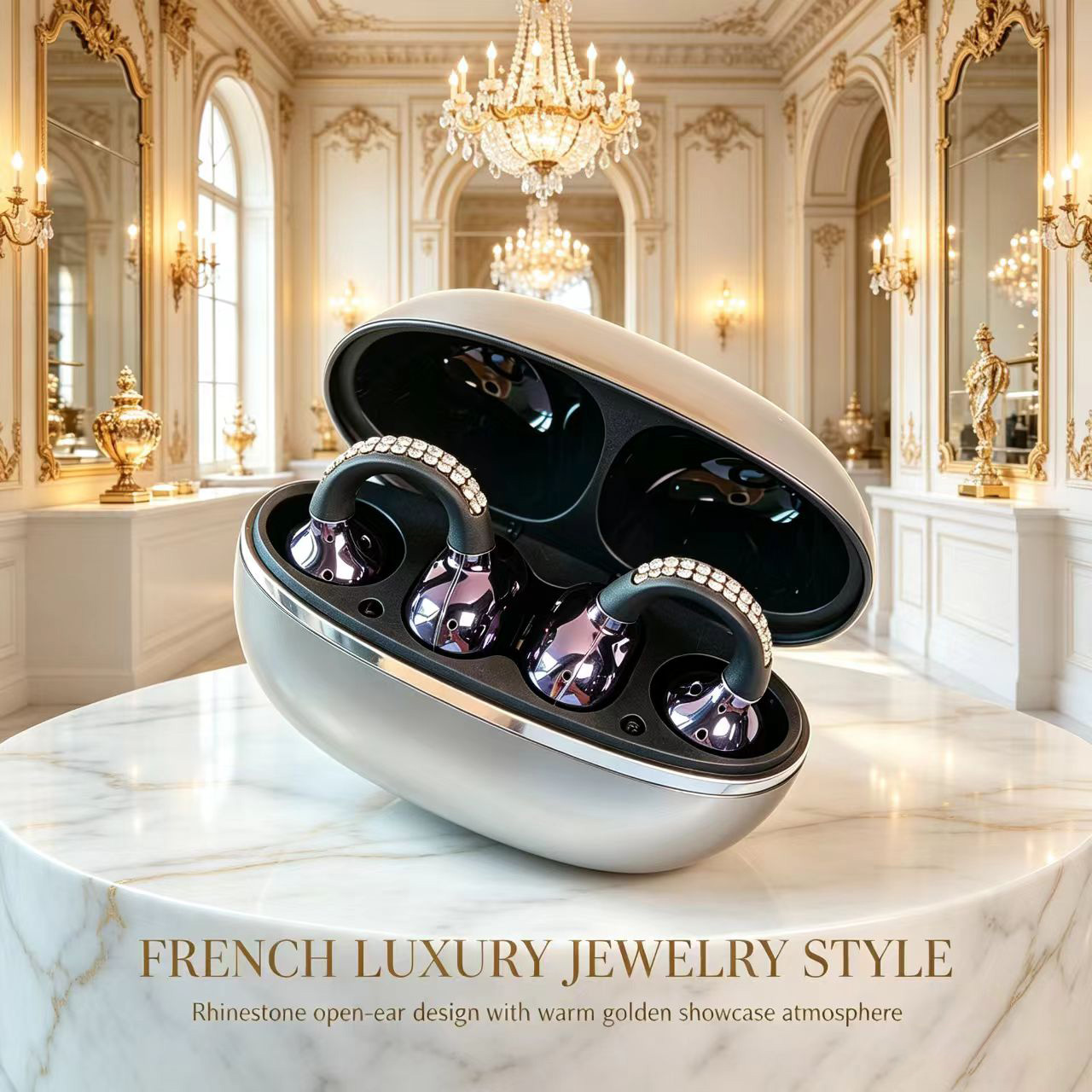 Luxe Rhinestone OWS Open Ear C - Open Ear Air Conduction Headphones recensie en prijs