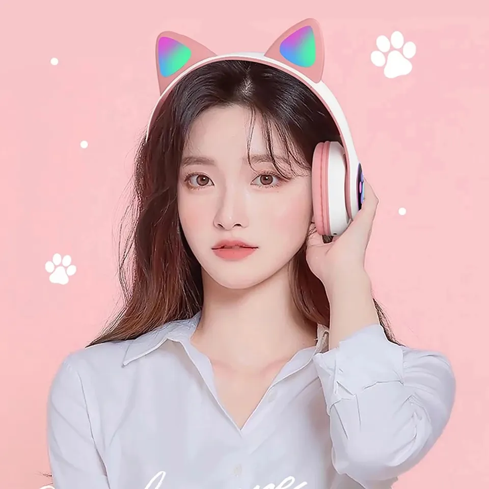 Nieuwste STN-28 Draadloze Head - Cat Ear Bluetooth Headset Led recensie en prijs