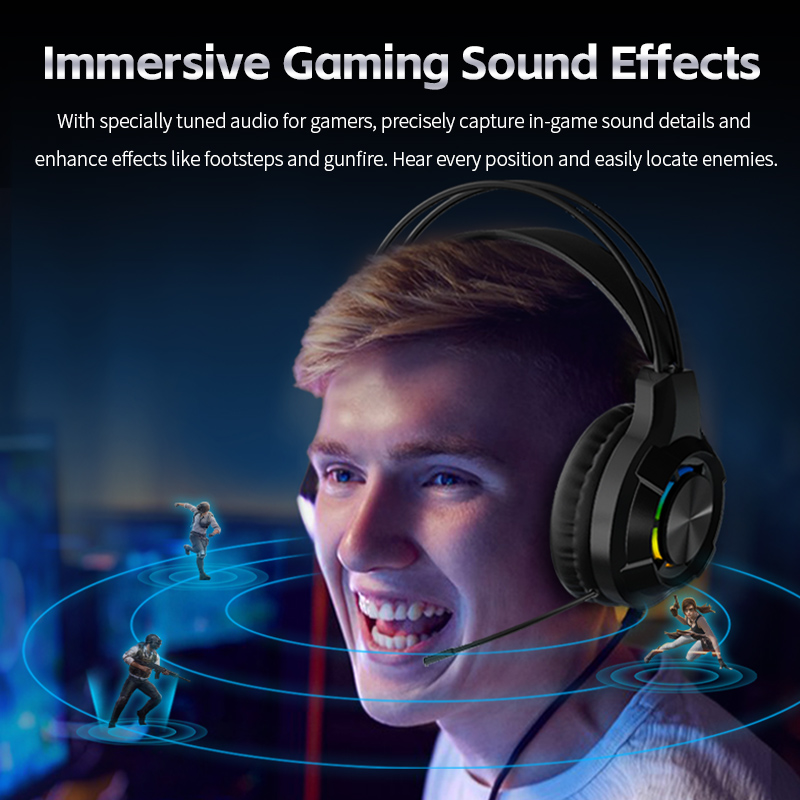 Gaming Headset Ruisonderdrukke - Gaming Headset With Mic Rgb recensie en prijs