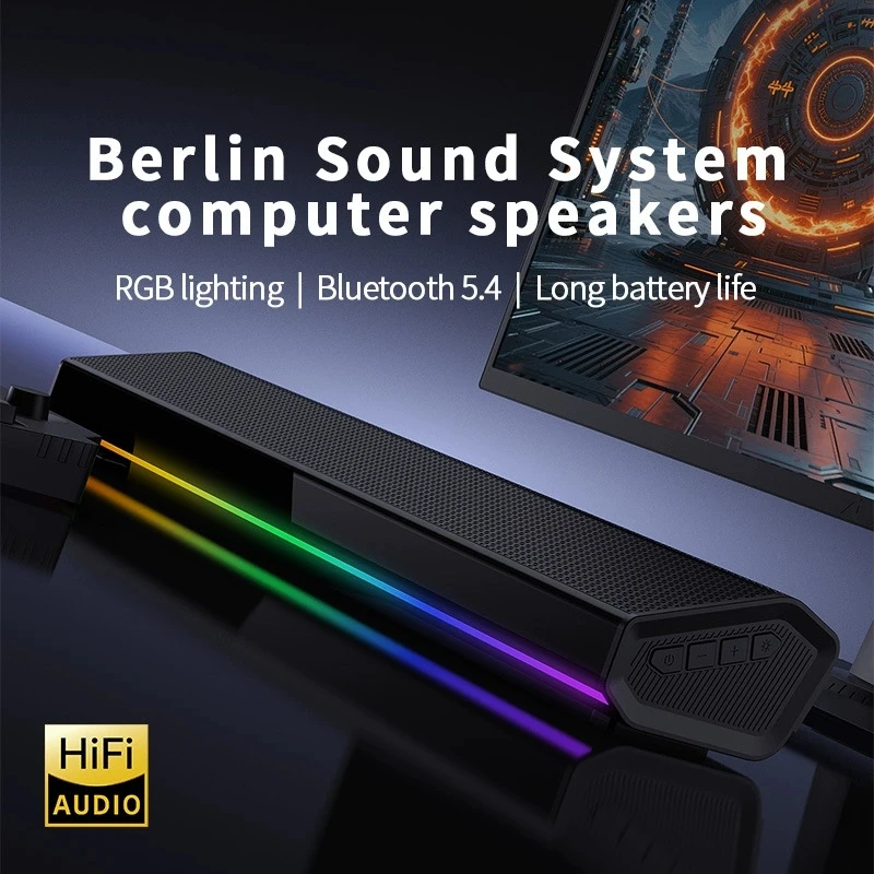 Bluetooth 5.4 Speaker RGB Lich - Rgb Computer Soundbar For Pc recensie en prijs
