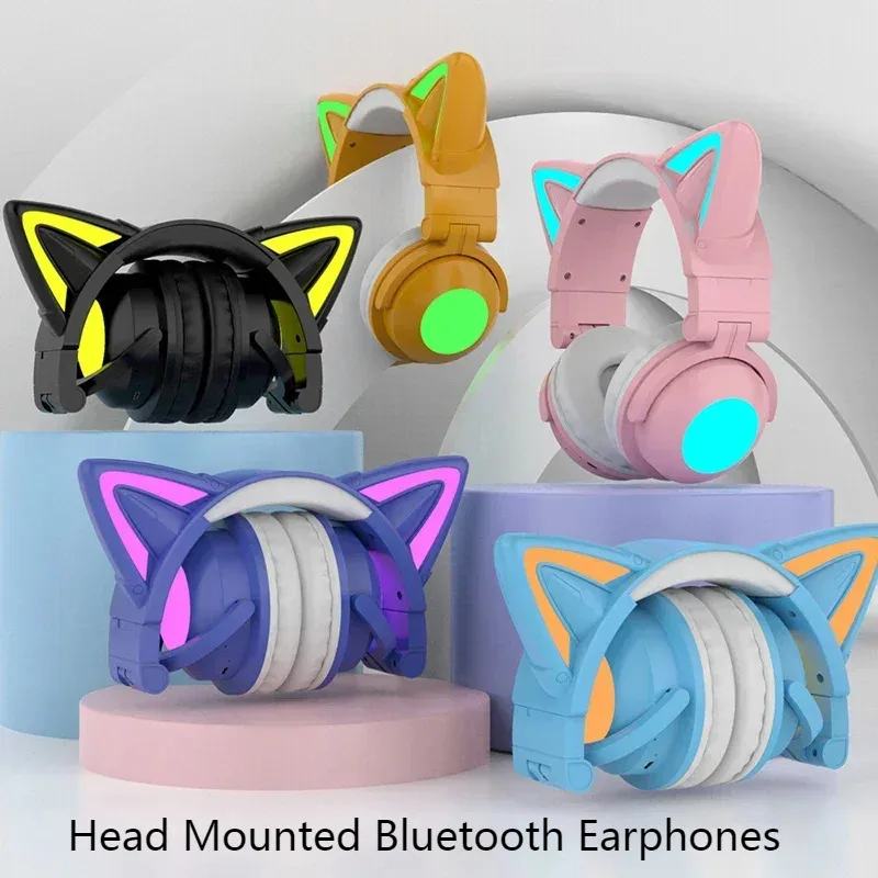 Nieuwe ZW068 Bluetooth5.0 hoof - Cat Ear Bluetooth Headset Led recensie en prijs
