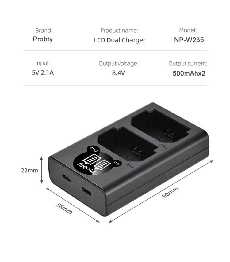 2200mAh NP-W235 NP W235 Batter - Drones recensie en prijs