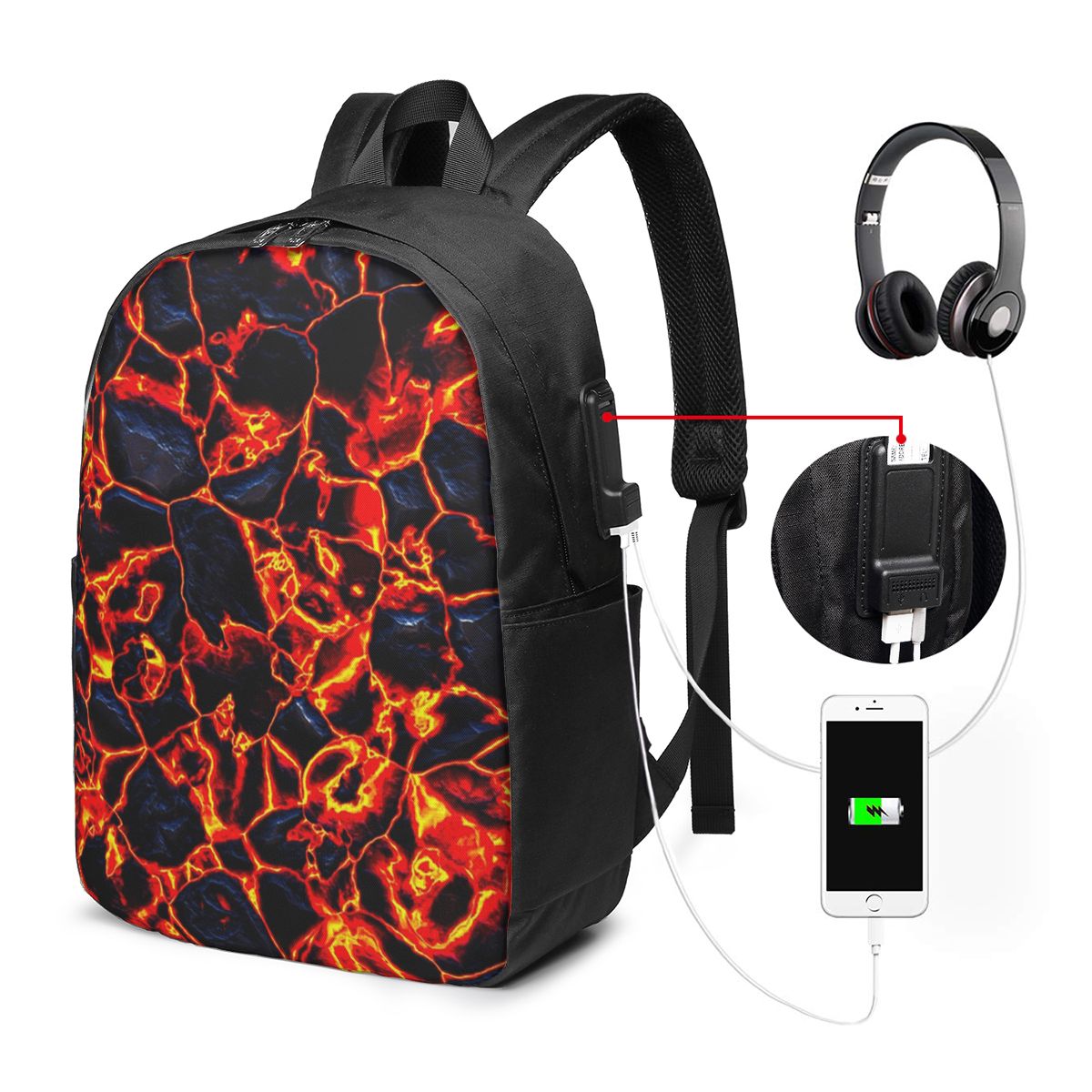 Magma Volcano Lava Fire Rugzak - Laptops recensie en prijs