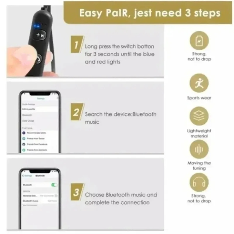 1-4 stuks nekband Bluetooth oo - Magnetic Neckband Sports Earphones recensie en prijs