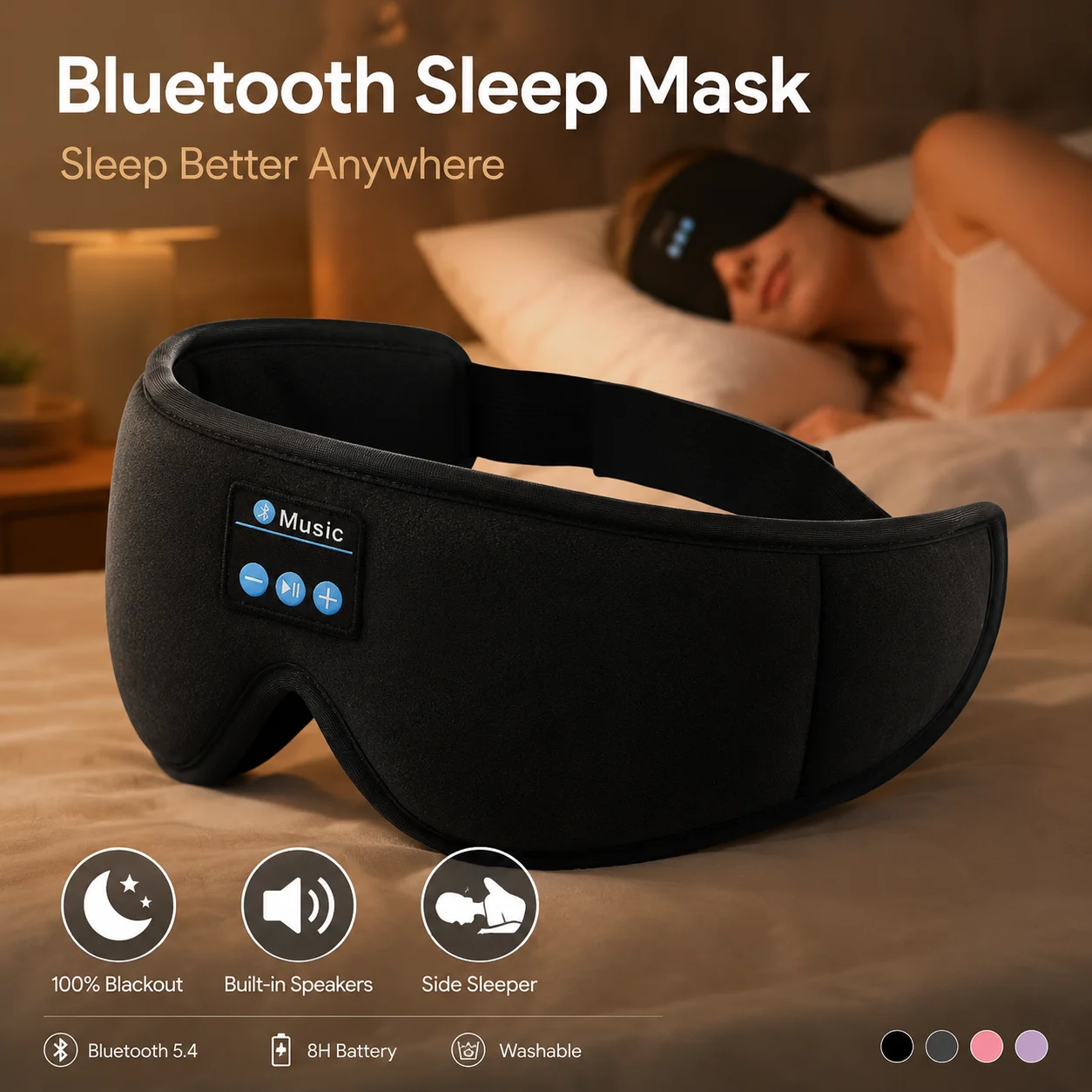 Draadloze slaaphoofdtelefoon o - Sleep Mask Headphones Bluetooth recensie en prijs