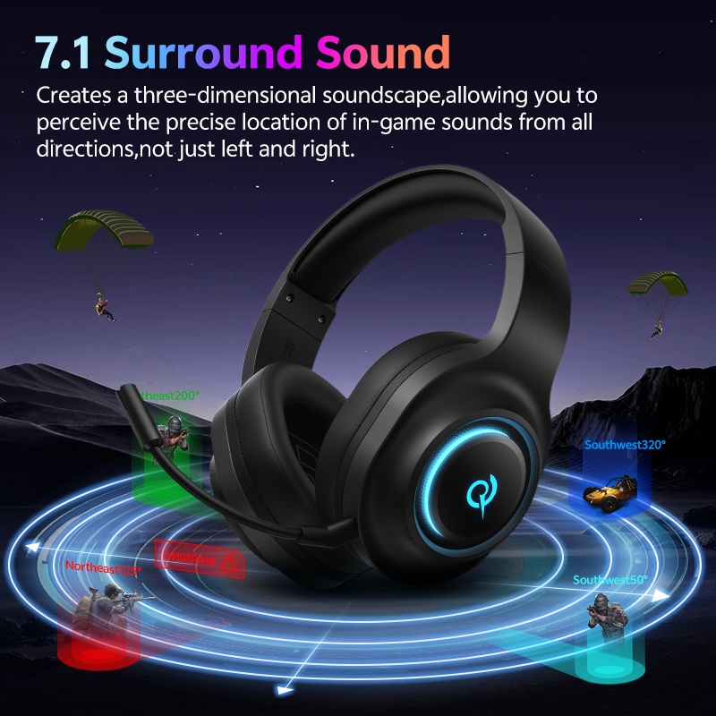 QCY Heroad V200 Gaming Headset - Anc Wireless Over Ear Headphones recensie en prijs