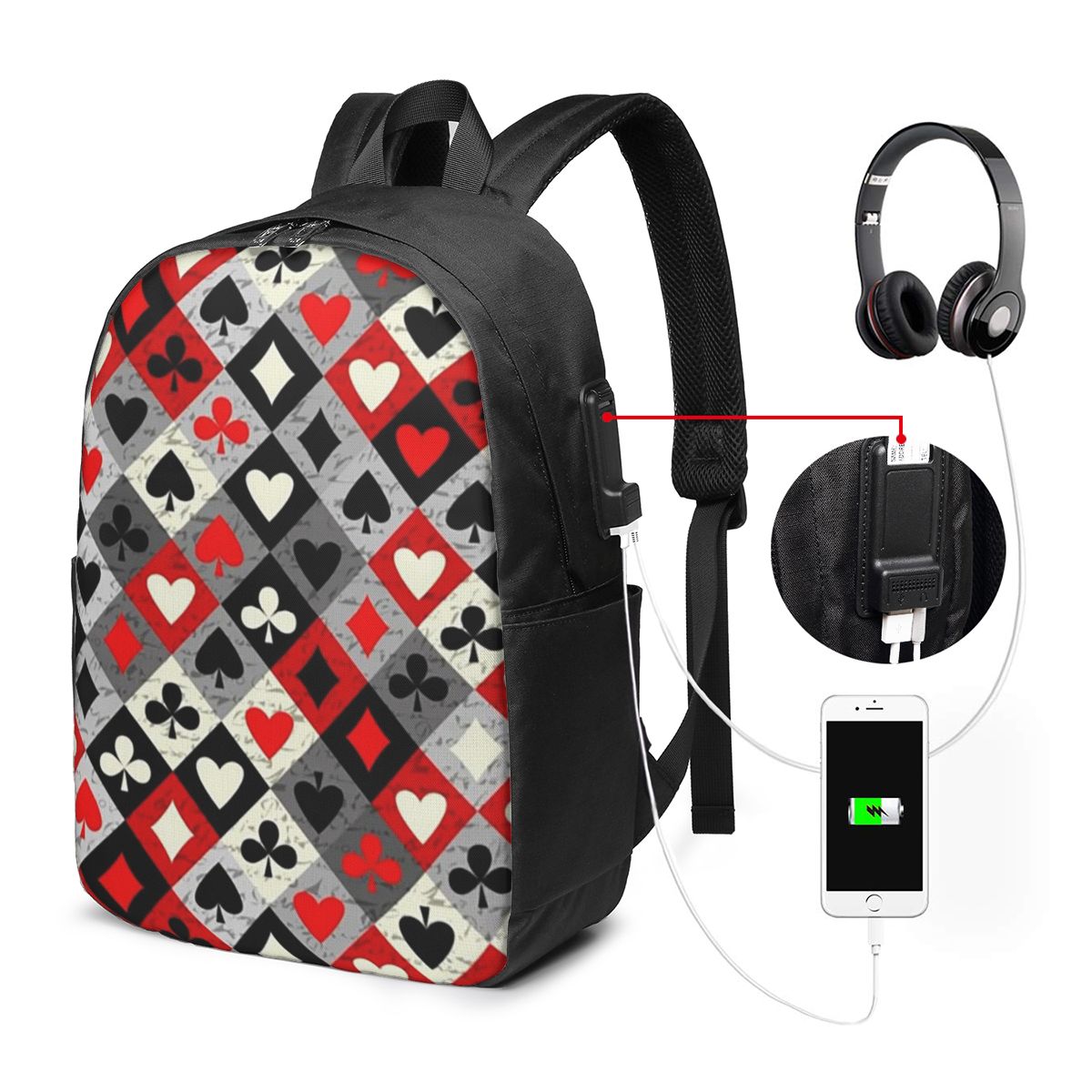 Speelkaarten Poker Print Rugza - Laptops recensie en prijs
