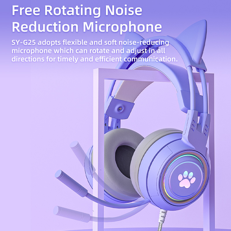 2026 Nieuwe RGB Kattenoren Blu - Gaming Headset With Mic Rgb recensie en prijs