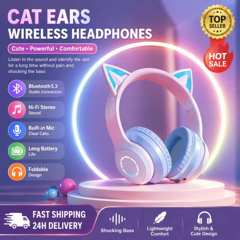 Nieuwe best verkochte RGB-head - Cat Ear Bluetooth Headset Led recensie en prijs