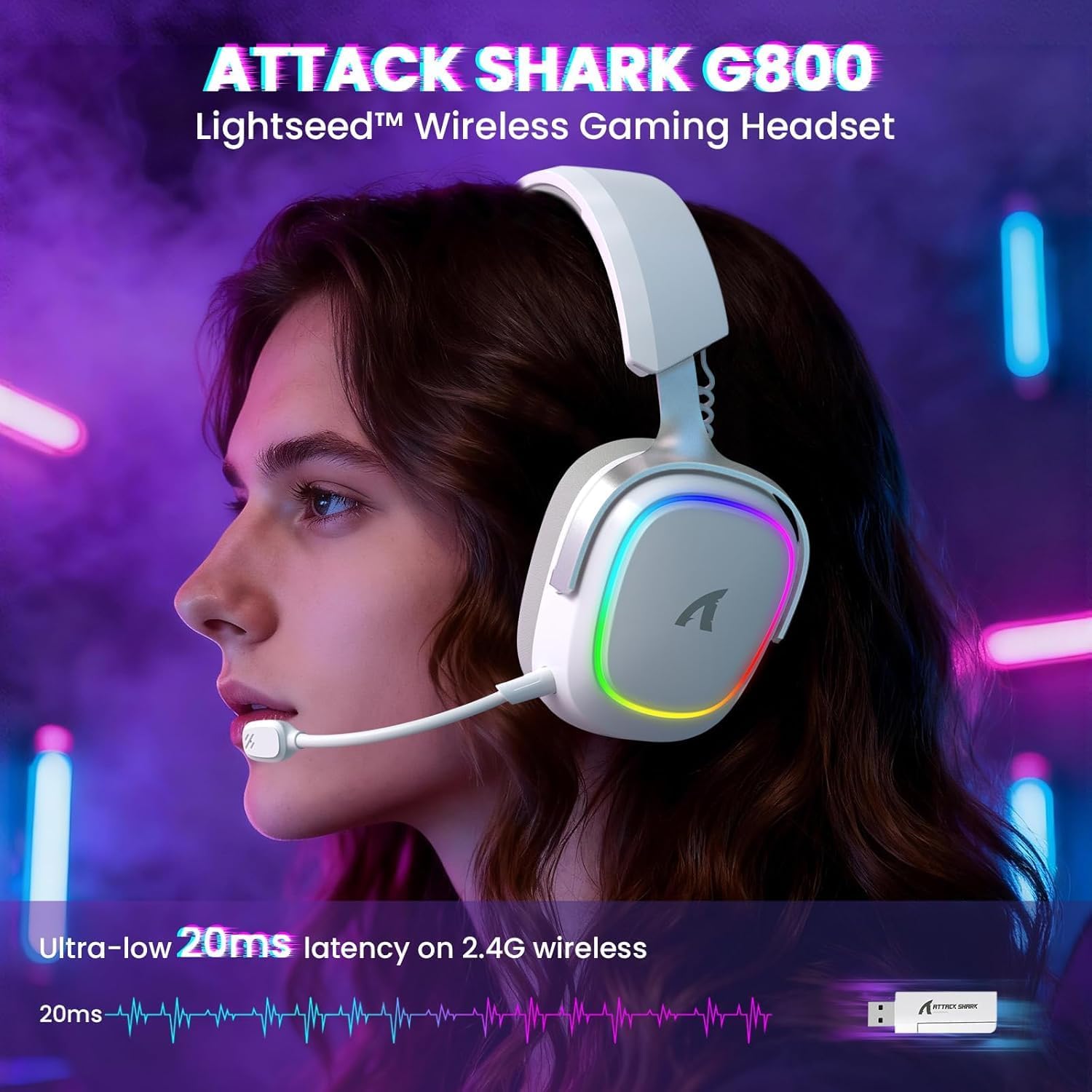 ATTACK SHARK G800 Draadloze Ga - Gaming Headset With Mic Rgb recensie en prijs