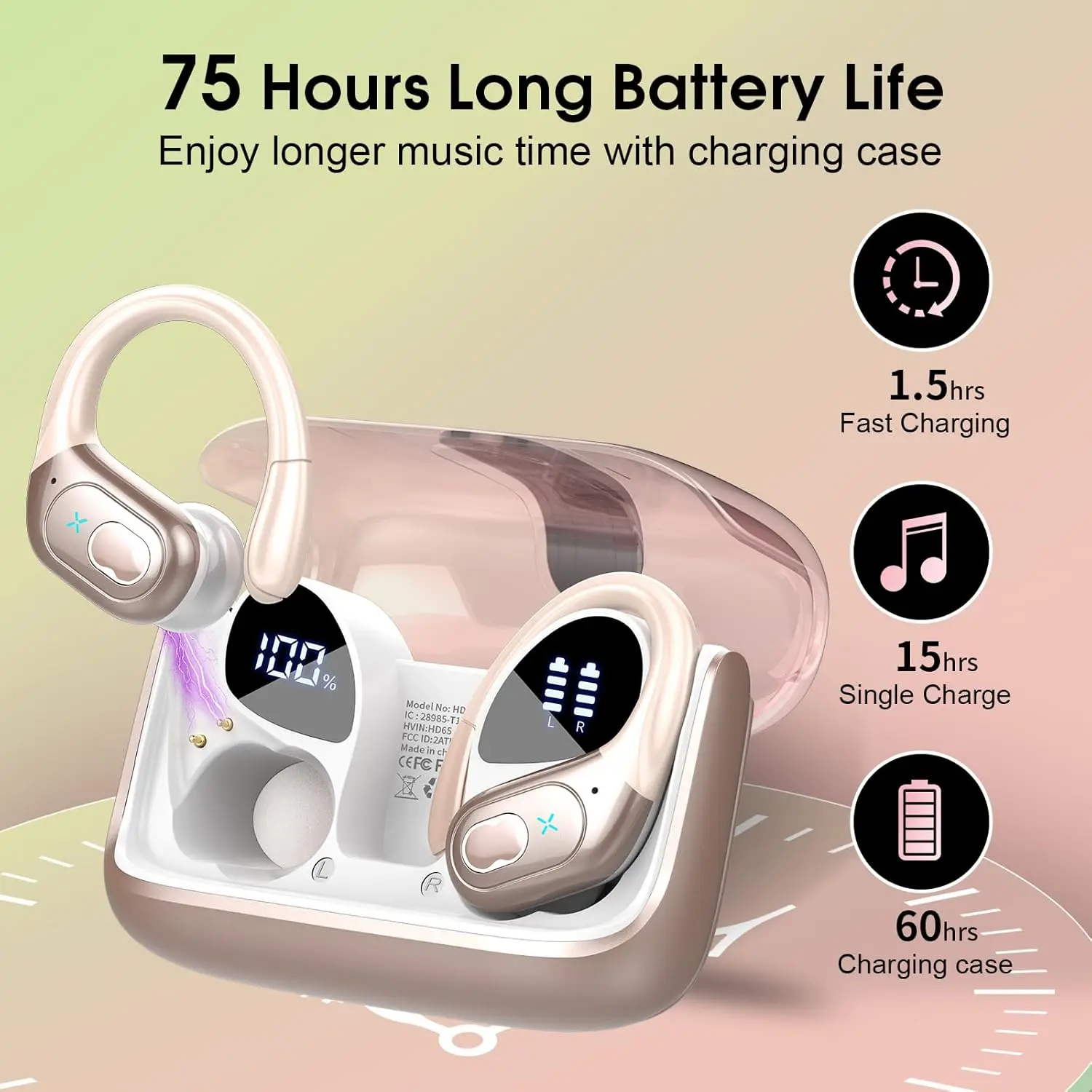 GDLYL HD65 Sport draadloze oor - Type C Wired Earphones With Mic recensie en prijs