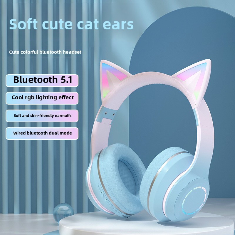 Nieuwe best verkochte op het h - Cat Ear Bluetooth Headset Led recensie en prijs