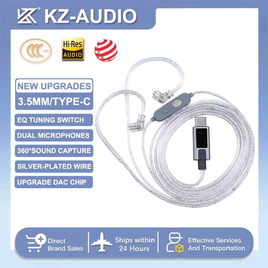 KZ M2 dubbele microfoon zilver - Type C Wired Earphones With Mic recensie en prijs